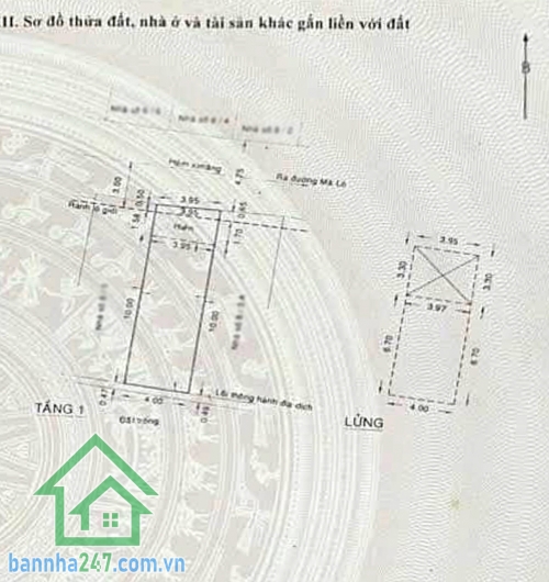 HẺM XE HƠI 6M – GẦN ĐƯỜNG 18B – KHU LÊ VĂN QUỚI - 50M2 - 2 TẦNG - 4,45 TỶ