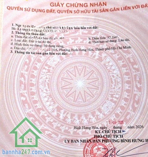 CHỈ 3,6 TỶ – NHÀ 3 TẦNG – HẺM XE HƠI 5M THÔNG – 32M² – 3PN – 2WC – SÁT TÂN PHÚ