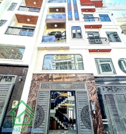 CHỈ 7,3 TỶ (TL) – HẺM 6M LÔ TƯ – NHÀ 5 TẦNG – 5PN – 6WC – GARAGE Ô TÔ – DT 48m² Nhà đẹp 5 tầng – full nội thất cao cấp * Diện tích: 4 x 12m (CN 48m²)