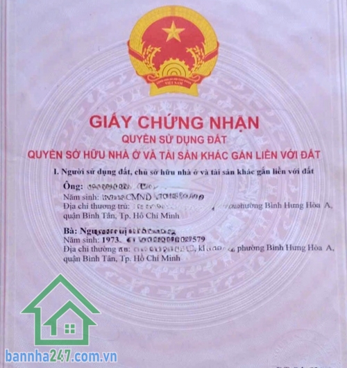 TÒA NHÀ 4 TẦNG – 17 PHÒNG CHO THUÊ – DOANH THU 30 TRIỆU/THÁNG – GẦN MÃ LÒ, LÊ VĂN QUỚI - CHỈ 9,5 TỶ 